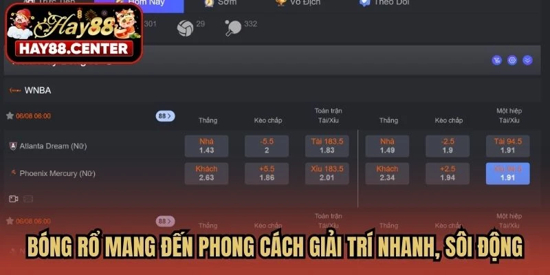 Bóng rổ mang đến phong cách giải trí nhanh, sôi động