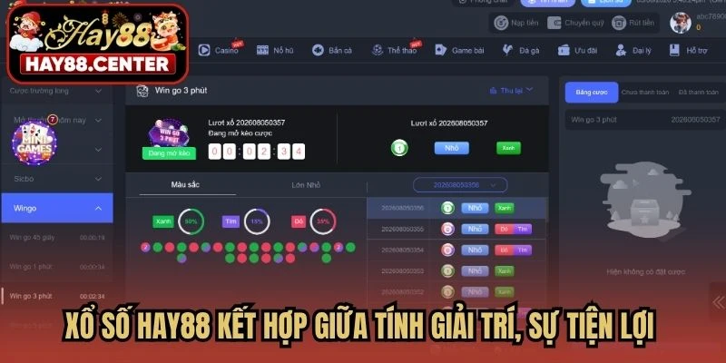 Xổ số HAY88 kết hợp giữa tính giải trí, sự tiện lợi và nhiều lựa chọn đa dạng